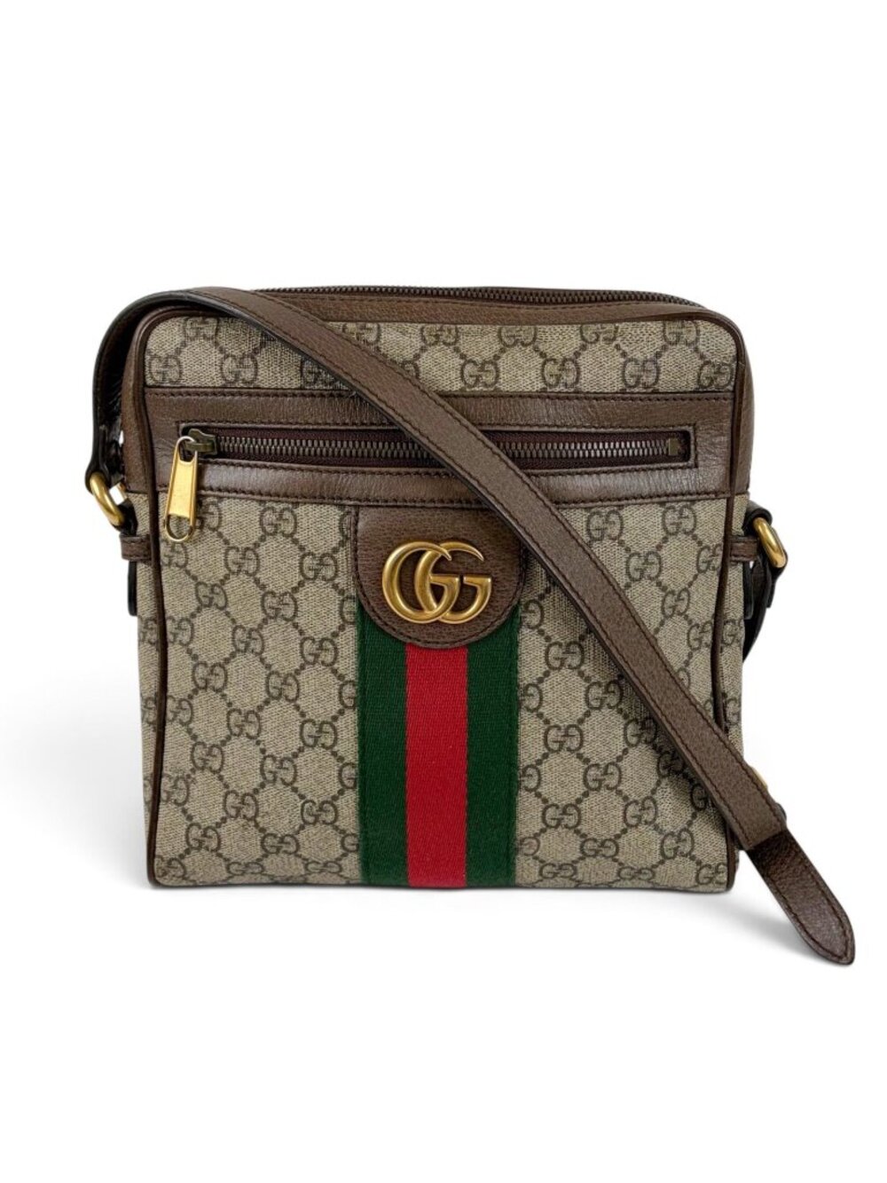 Gucci Cross Gucci Ophidia Small GG Supreme Sherry Line Leather Crossbody
